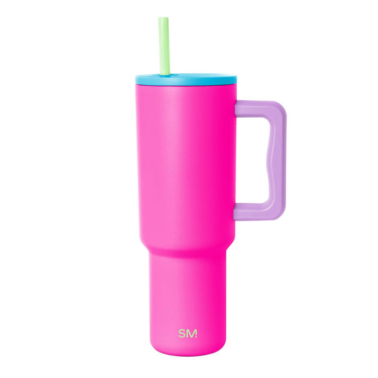 Simple Modern Tumbler with Handle and Straw | 40oz | 80s Mix