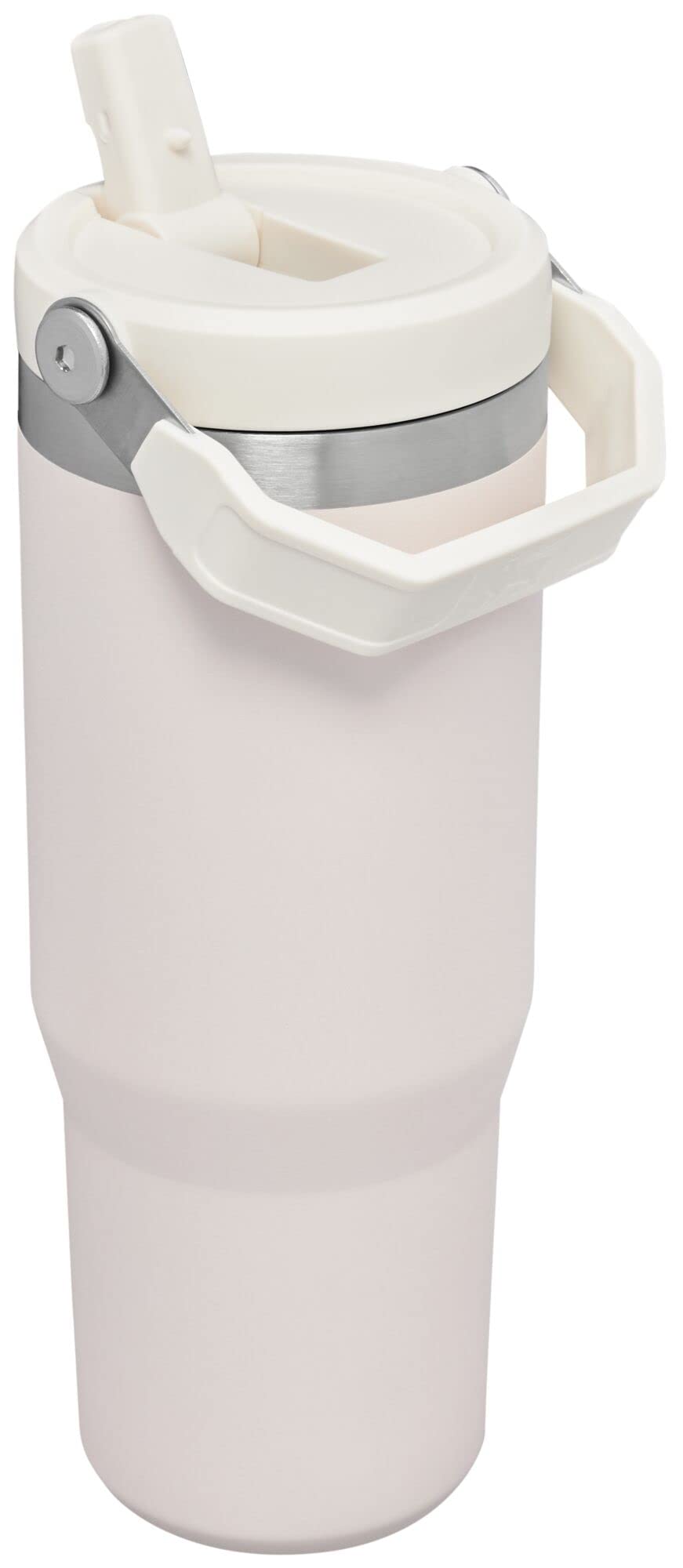 STANLEY IceFlow Flip Straw Tumbler with Handle 30 oz | Twist On Lid and Flip Up Straw | Leak Resistant Water Bottle | Insulated Stainless Steel |BPA-Free | Rose Quartz 1.0