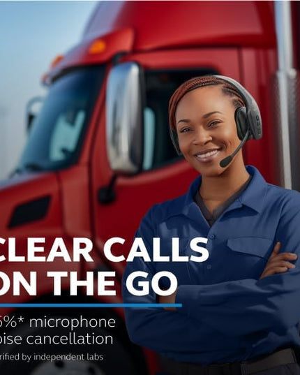 BlueParrott S650-XT Bluetooth Wireless Headphones 96% Noise Canceling Over Head Trucker Headset with Mic, 2-in-1 Convertible Stereo to Mono with ANC, IP54-Rated Protection, 36 hrs. Talk Time, Black