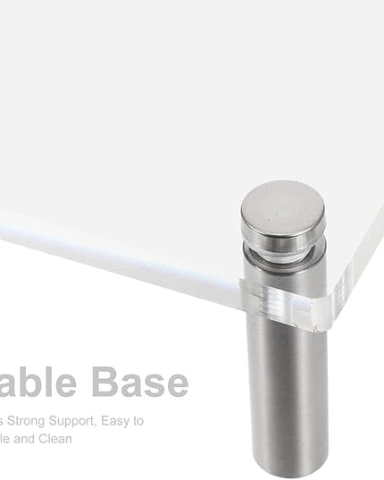 ibasenice Transparent Monitor Stand Riser: Clear Acrylic Computer Riser for Desk Home Office - Space Saving Desk Shelf Stable Platform Tabletop Organizer 50*20cm
