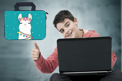 AMARY 11.6" 12" inch Laptop Handle Bag Neoprene Notebook Carrying Pouch Chromebook Sleeve Ultrabook Case Tablet Cover Fit Apple MacBook Air HP DELL Lenovo Asus Samsung (Alpaca)