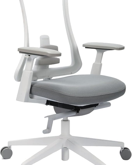 ProtoArc Ergonomic Office Chair - Flexer Pro Mesh Desk Chair with Lumbar Support, Slide Seat & 4D Armrests, Breathable Mesh from Wintex, Tilt Lock, Metal Base | for Home & Computer Work - White