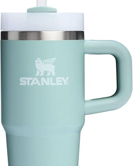 STANLEY Quencher H2.0 Tumbler with Handle and Straw 14 oz | Flowstate 3-Position Lid | Cup Holder Compatible for Travel | Insulated Stainless Steel Cup | BPA-Free | Seafoam