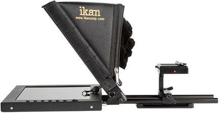 Ikan 12-inch Portable Teleprompter Kit, Adjustable Glass Frame, Easy to Assemble, Extreme Clarity (PT1200) - Black