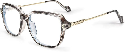 VISOONE 2 Pack Oversized Blue Light Blocking Glasses with Chic Square TR90 Frame and Metal Temple for Women Men REMY