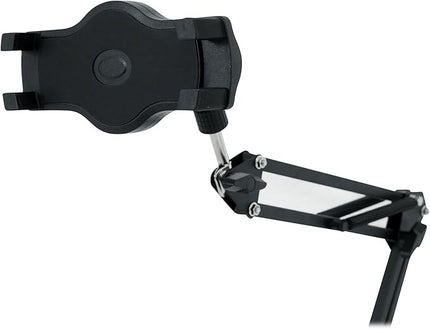 Rockville iSTAND 75 Desktop Boom Arm Stand, Mic/Phone/Tablet/Webcam Holder, Weighted Steel Base, 360-Degree Swivel, Anti-Scratch Grip, for Podcasting and Streaming