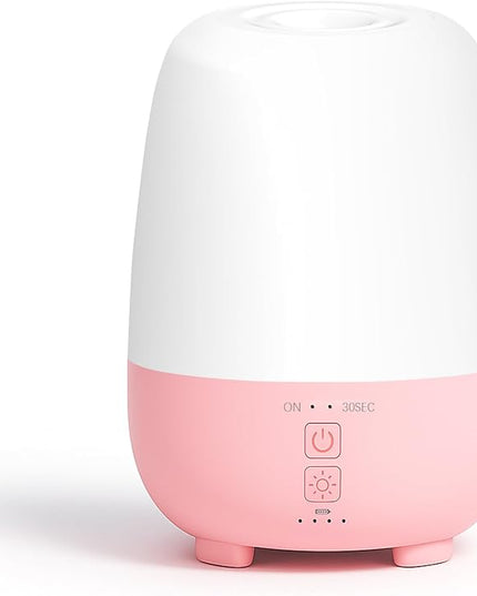 SEEDSEEL Cordless Essential Oil Diffuser 150ML, Rechargeable Battery, 7H Runtime, 7 LED Lights, Mini Portable Aromatherapy Diffuser for Home, Office, Bathroom, Travel