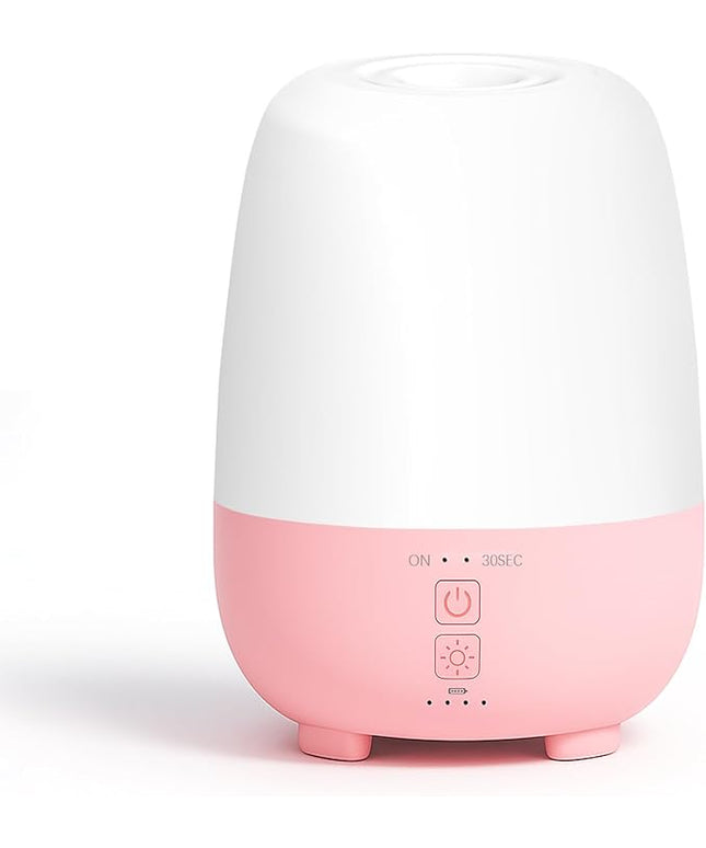 SEEDSEEL Cordless Essential Oil Diffuser 150ML, Rechargeable Battery, 7H Runtime, 7 LED Lights, Mini Portable Aromatherapy Diffuser for Home, Office, Bathroom, Travel