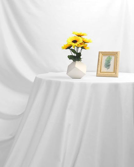Aimosen 10 x 7 FT White Backdrop Background for Photography, Professional Pure WhiteScreen for Photoshoot, High Density Fabric Curtainfor Video Record Portrait Stand Photo Studio, with Rod Pocket