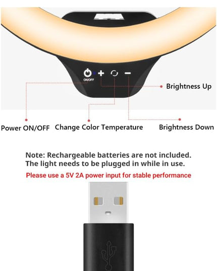 Sensyne 14" Ring Light with Tripod Stand, LED Circle Light with Phone Holder, for Photo Selfie, Video Recording, Zoom Meeting