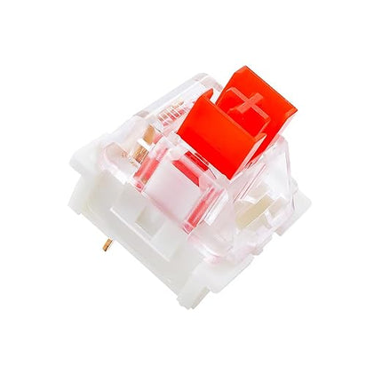 Outemu Red Switches, 30-Pack, 3-Pin Linear Dustproof RGB Key Switches, Cherry MX Compatible for DIY Mechanical Keyboard Replacement