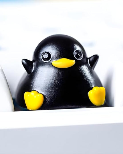 Cute Black Duck Artisan Keycap R1 SA Profile Custom Rubber Duck Keycaps 1U ESC Handmade Gaming Resin Key Cap Cherry MX Switch Compatible Mechanical Keyboard Lover Gift