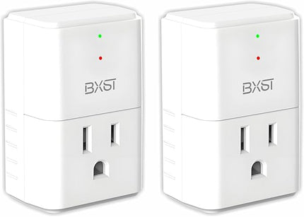 BXST 918J Single Outlet Surge Protector for Home Appliance Small Multi Function Plug with Surge Protection Wall Mount Power Suppressor for Refrigerator, TV, PC, Xbox, PS5, 120V, 1800W, 2 Pack