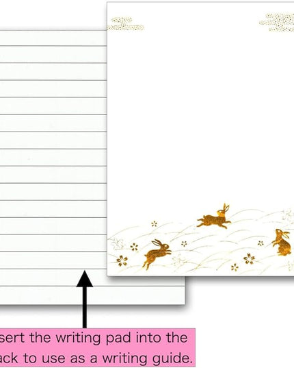 KUDOS.JP Cute Kawaii Japanese Stationery Letter Writing Paper Set with 8 Writing Papers and 4 Envelopes