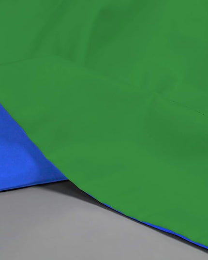 ISSUNTEX 6X9 ft Background Muslin Backdrop, Photo Studio, Collapsible High Density Screen for Video Photography and Television-Blue/Green