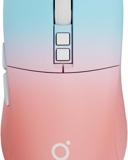 EWEADN G309 Wireless Computer Mouse,2.4G&Bluetooth Ergonomic Cordless Mice with 4000 DPI,5 Adjustment Levels,Cute and Portable Mouse for Laptops, PC and More,7 Buttons Office USB Mice-Blue&Pink