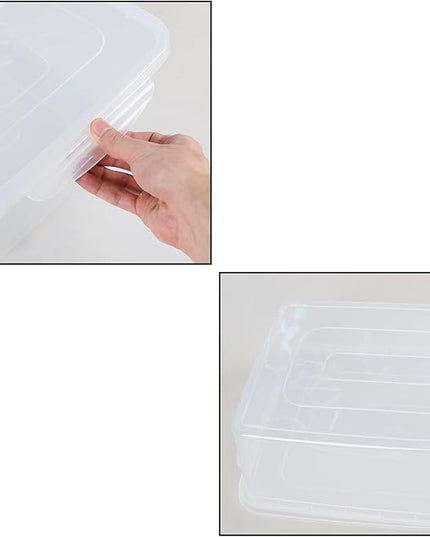 16 Quart Clear Latching Storage Box, Plastic Storage Container, Latching Bin with Lid, 6 Packs