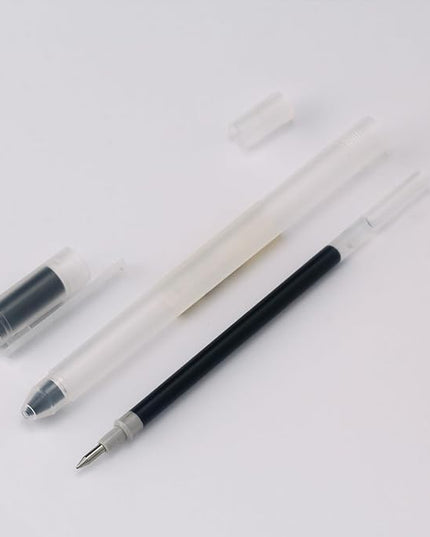 XIZE SH Minimalist Japanese Style Gel Pens 0.5mm Fine Point 12 Pack Black Ink Ball Point Pens for Office School Stationery Supply