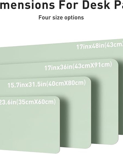 Aothia Large PU Leather Desk Pad Protector – Non-Slip Mouse Pad & Writing Mat for Office/Home, Waterproof, Easy to Clean (36" x 17", Aqua)