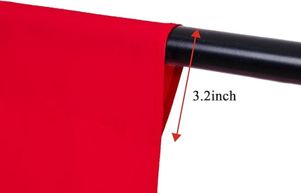 TRLYC Red Background Backdrop - 8x10FT Backdrops Background for Photography Red Photo Booth Backdrop for Photoshoot Photography Screen Video Recording Parties Curtain