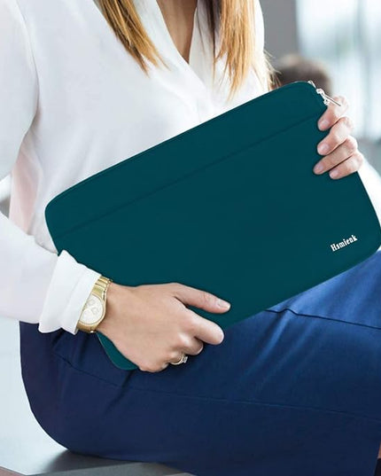 Laptop Case 14 inch, Durable Shockproof Protective Notebook Cover Bag with Accessory Pocket, Carrying Laptop Sleeve Compatible for MacBook HP Lenovo Dell Asus Acer, Cyan Color