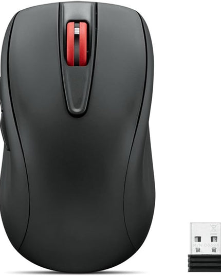 Lenovo USB-C Rechargeable Silent Mouse (WL500) - Silent Buttons, USB-C Rechargeable, Ambidextrous Grip, Adjustable DPI - Plug-and-Play 2.4G Receiver Computer Mouse (Black)