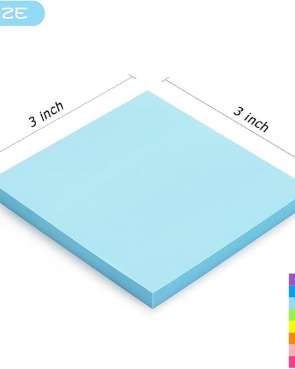 Early Buy Sticky Notes 3x3 Inch 16 Pads, Repositionable Self-Stick Memo Pads, 8 Bright Colors, 60 Sheets/Pad (960 Total) for Office, School, Home, Notebooks