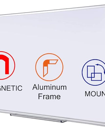 48 x 24-in Magnetic Dry Erase Board with Pen Tray| Aluminum Frame Portable Wall Large Whiteboard Message Presentation Board for Office & Classroom
