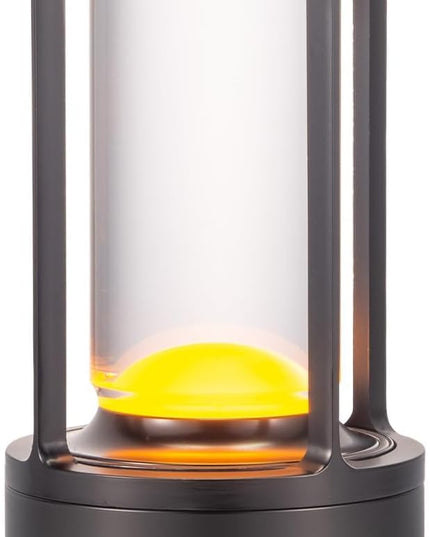 Portable Metal Table Lamp for Indoor/Outdoor ,Rechargeable Cordless LED Lamp, 3-Colour Infinitely Dimming Battery Powered Small Desk Lamp, Restaurant/Bedroom/Bar/Coffee Shop/Camping Light (Grey)