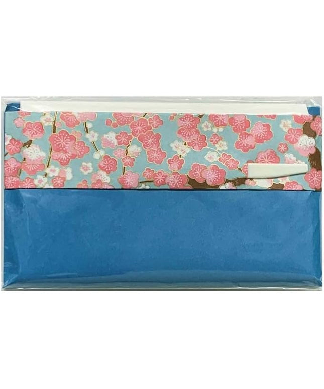 Mino Washi Japanese Toraditional Kaishi Paper 30 Sheets of Plain kaishi Paper in Japanese Colorful Yuzen Paper Poach with Sweet Pick [Blue], 5.7 x 6.9 inches(145 x 175 mm)