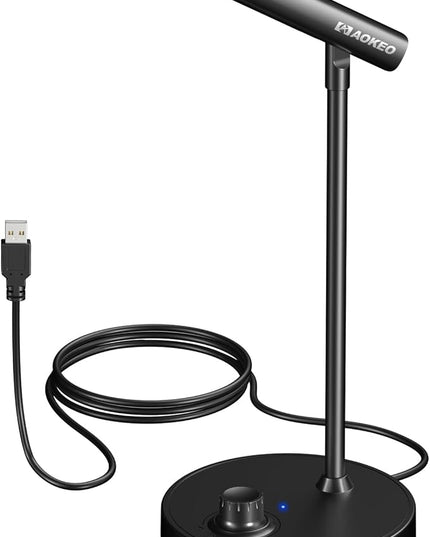 Aokeo USB Microphone, Gaming Microphone for PC with Volume Control Buttons for Recording,Podcasting,Streaming,YouTube,PS5 PS4 Mac Laptop