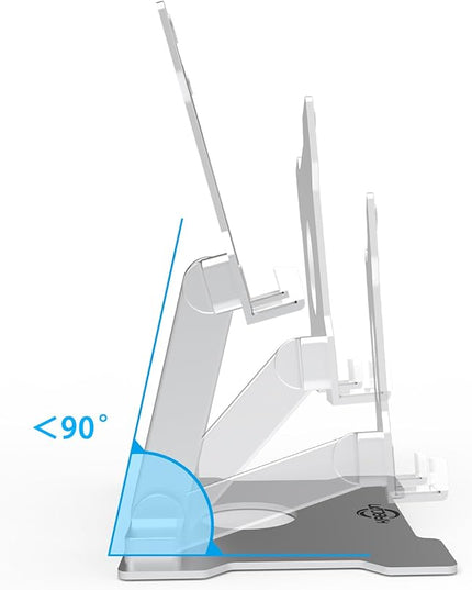 KABCON Quality Tablet Stand,Adjustable Foldable Eye-Level Aluminum Solid Up to 15-in Tablets Holder for Microsoft Surface Series Tablets,iPad Series,Samsung Galaxy Tabs,Amazon Kindle Fire,Etc.Silver