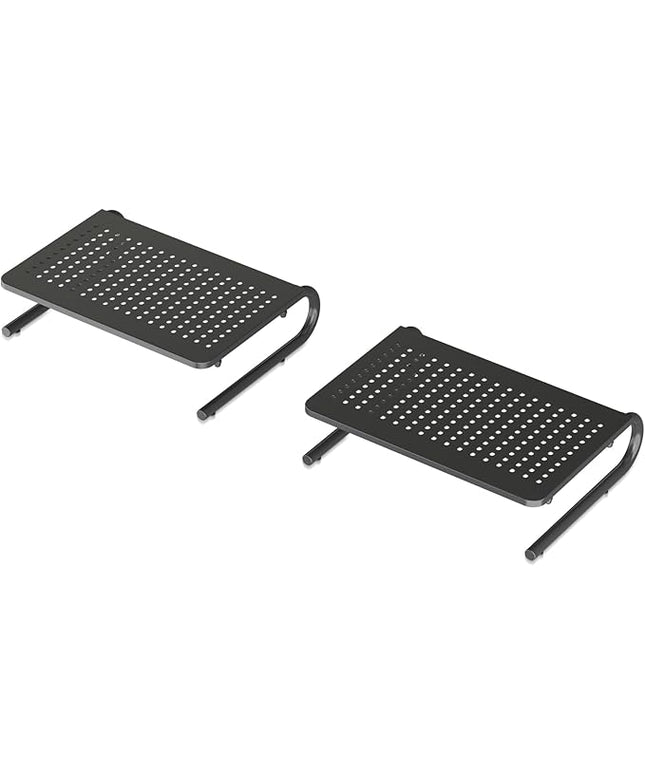 suptek Monitor Stand Riser for Computer,Laptop,Printer, Notebook and All Flat Screen Display with Vented Metal Platform and 4 Inches Height Underneath Storage (MST004-2)
