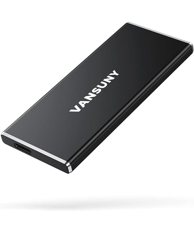 Vansuny 2TB Portable External SSD, USB 3.1 Gen2 Up to 500MB/s Solid State Drive, Metal USB C Mini Portable External Hard Drive for PC, Laptop, Phones and More