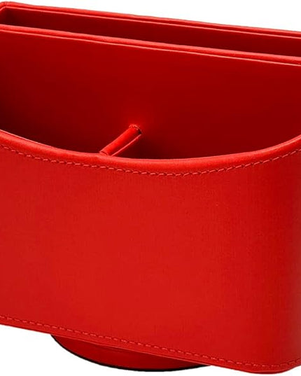 UnionBasic Rotating Desk Organizer, 360 Degree Desk Spinning Caddy, Desktop TV Guide/Mail/Media/Remote Controller Holder Organizer, Red