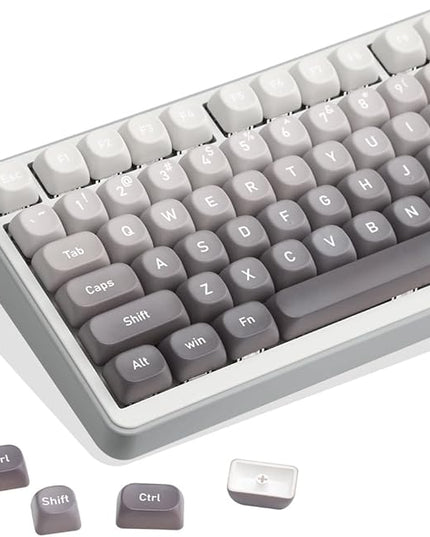 134 Keys MOA PBT Keycaps Set for Cherry Gateron MX Switches Mechanical Keyboard Key Cap (Gradient Gray)