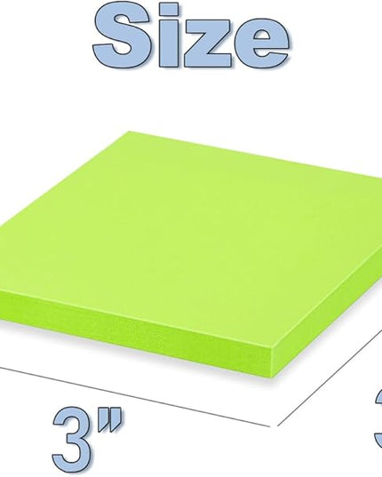 (40 Pads) Sticky Notes 3x3 in,Bright Colors Notepads,Colorful Stickies,Super Sticking Power,Memo Note Pads,Post on Windows Doors,Office,School,Strong Adhesive,Recyclable,Easy to Write on,Hold Well