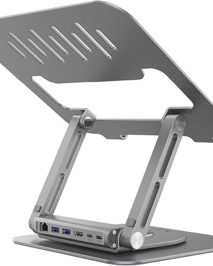 ADAM elements USB-C Stand Pro/Laptop Docking Station – Hub Stand Pro 6in1 Multiport Stand Hub for M2/M1 Mac, iPad & Laptop Series