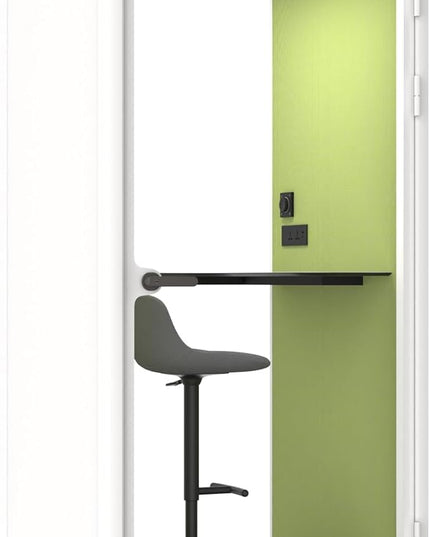 Quiet Meeting Pod with Acoustic Panels, Office Soundproof Room with Furniture, Portable Removable Working Booth for Private Phone Calling, Study, Individual Seater Personal Office H92in W43in D40in