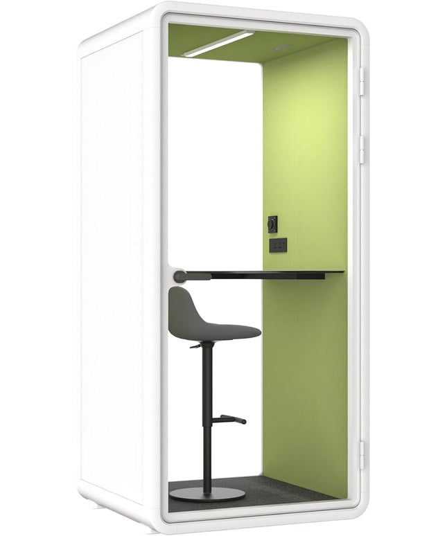 Quiet Meeting Pod with Acoustic Panels, Office Soundproof Room with Furniture, Portable Removable Working Booth for Private Phone Calling, Study, Individual Seater Personal Office H92in W43in D40in