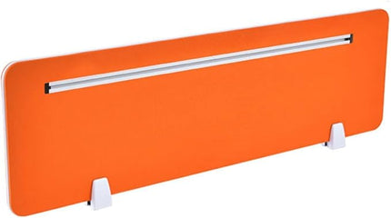 Table Mounted Modesty Panel ，Sneeze Guard Desk Divider， with Slot Sound Proof Mounted Privacy Panel，for Office Cubicle(Orange,100cmX30cm)