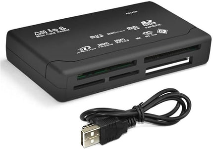 2 Pack CR-A 6-Slot All-in-One USB 2.0 Card Reader Writer Portable Plug Play Multi Card Reader/Writer Compatible with Most OS Memory Cards (not for Sony Memory Stick) Micro SD Cards,with USB Cable