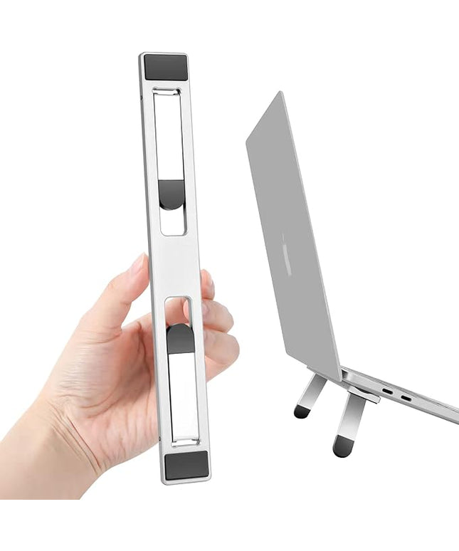Riser for Desk,Pop up Laptop Stand,Adjustable Height Self-Adhesive Portable Laptop Stand with Feet, Extend Leg,Foldable Computer Stand for 10”-17” Models MacBook Air, Keyboard etc.