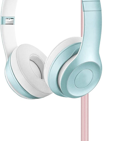 Headphone Stand Aluminum, Headset Holder with Solid Metal Base for Desk, Compatible with Most Headphones (Rose Gold)