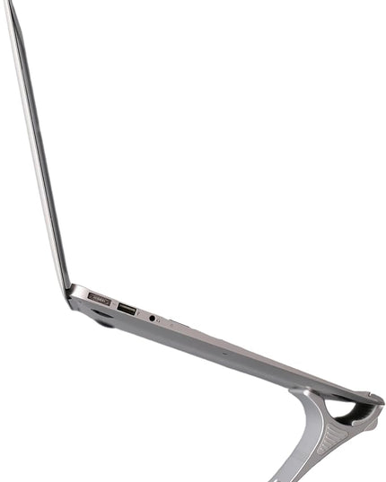 Elestoria Adjustable Laptop Stand - Fits 5 Devices, Modern Design, Tool Free Adjustment, Protective & Stable | Grey (Silver, Floating)