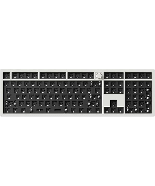 Keychron Q6 Max QMK/VIA Wireless Custom Mechanical Keyboard Barebone Knob Version, Full-Metal Hot-Swappable RGB Backlight 2.4 GHz/Bluetooth/Type-C Wired Gaming Keyboard for Mac/Windows/Linux - White