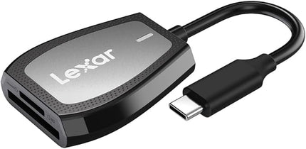 Lexar Professional USB 3.2 Type-C Dual-Slot Reader, Supports SD and microSD UHS-II Cards, Up To 312MB/s Read (LRW470U-RNHNU)