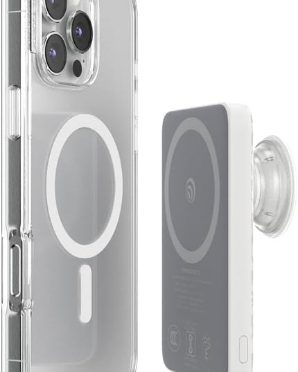 PopSockets PowerPack for MagSafe, Portable Phone Charger, Magnetic Wireless Portable Charger, 5000mAh - Horchata Fossil