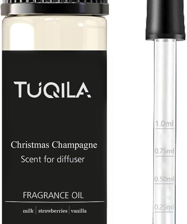 Tuqila Christmas Champagne Essential Oil - 20ML Sampler Scented Oils for Waterless Diffuser, Aromatherapy Diffuser Oil with Festive Notes of Pear, Berry, Vanilla & Amber for Home