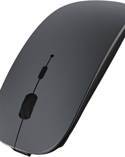 SUNGI Bluetooth Mouse,Wireless Slim Silent Mouse Jiggler Rechargable Mouse for iPad/MacBook/Tablet/PC/iPhone/Cellphone,Gray